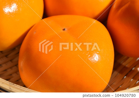 Harvested persimmon fruit Shonai persimmon 104920780