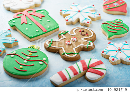 Christmas sugar and gingerbread cookies Christmas sugar and gingerbread cookies 104921749