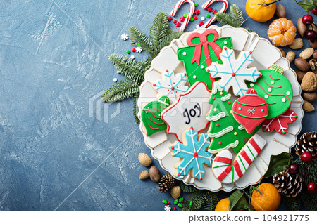 Christmas sugar and gingerbread cookies Christmas sugar and gingerbread cookies 104921775