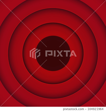End screen, movie cinema film circle background. Retro poster with vector frame of red circles for movie theater show, cinema studio, video film or motion picture backdrop, the end or to be continued 104921964