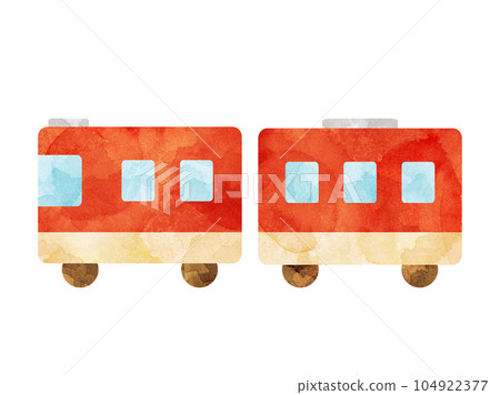 Illustrations inspired by trains and trains Watercolor-style version 104922377