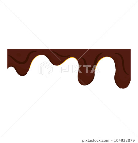 Isolated colored melted chocolate effect Vector 104922879