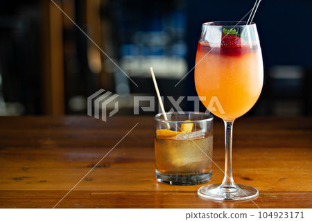Frose cocktail on the bartop Frose cocktail on the bartop 104923171