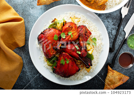 Whole tandoori chicken Whole tandoori chicken 104923173