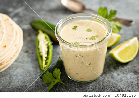 Green enchilada sauce Green enchilada sauce 104923189