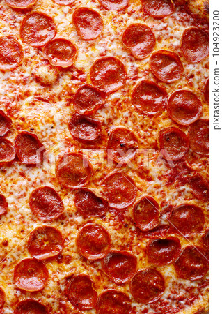 Pepperoni pizza surface Pepperoni pizza surface 104923200