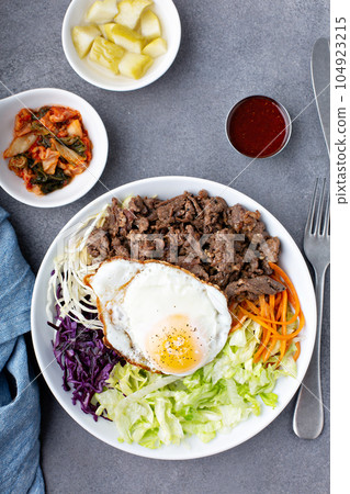 Traditional korean bibimbap Traditional korean bibimbap 104923215