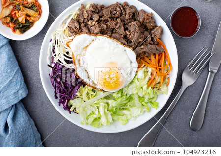 Traditional korean bibimbap Traditional korean bibimbap 104923216