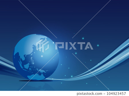 Abstract wave background with earth 104923457
