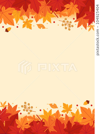 Title back of autumn leaves and nuts Title back of autumn leaves and nuts 104925404