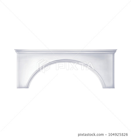 Classic antique white marble arch column in Roman and Renaissance style.Digital illustration on white background. Antique scenery, part of the amphitheater, archaeological sculptures, theatrical scene Classic antique white marble arch column in Roman and Renaissance style.Digital illustration on white background. Antique scenery, part of the amphitheater, archaeological sculptures, theatrical scene 104925826