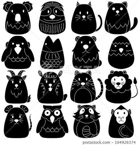 Animal cartoon vector set Animal cartoon vector set 104926374