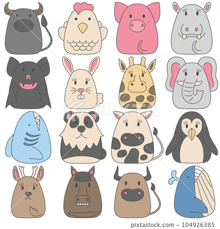 Animal cartoon vector set Animal cartoon vector set 104926385