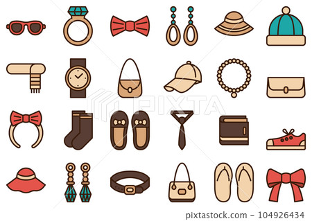 Accessories vector set Accessories vector set 104926434