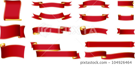 紅絲帶banner設計素材 紅絲帶banner設計素材 104926464