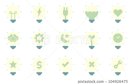 Light bulb vector set. Light bulb vector set. 104926475