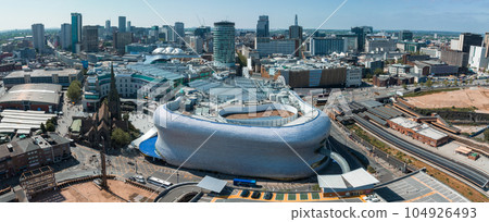 View of the skyline of Birmingham, UK including The church of St Martin, the Bullring shopping centre and the outdoor market. View of the skyline of Birmingham, UK including The church of St Martin, the Bullring shopping centre and the outdoor market. 104926493