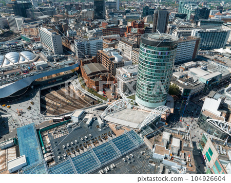 Birmingham,UK central train station. Aerial view. High quality photo. 104926604
