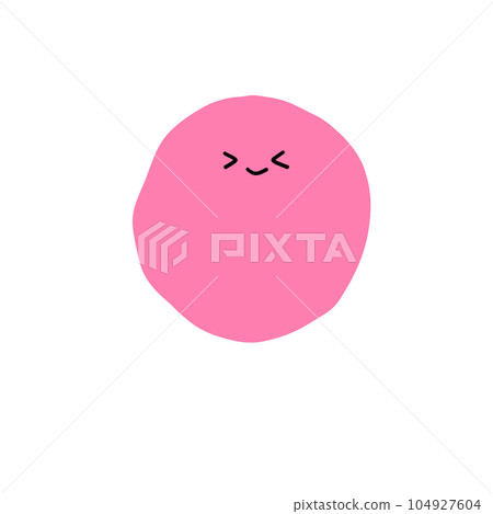 Round abstract comic Faces with various Emotion. Different colorful characters. Cartoon style. Flat design 104927604