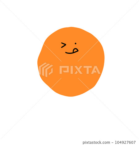 Round abstract comic Faces with various Emotion. Different colorful characters. Cartoon style. Flat design 104927607