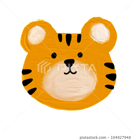 Cute baby tigers. Cartoon jungle animal for kids design. 104927948