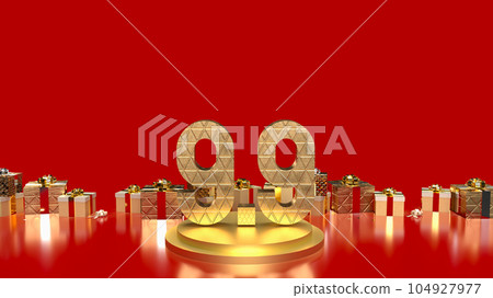 The 9.9 number on red background for sale or promotion concept 3d rendering The 9.9 number on red background for sale or promotion concept 3d rendering 104927977