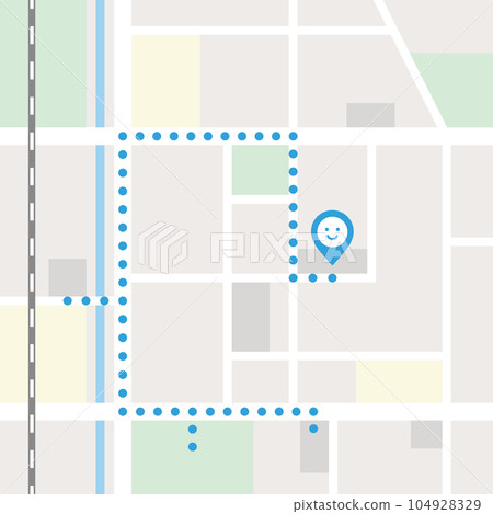 GPS app screen image illustration material GPS app screen image illustration material 104928329