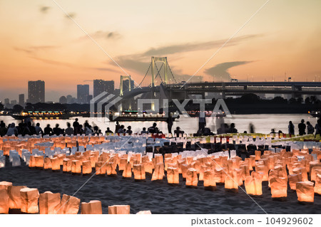 東京台場海燈節夏日風景 東京台場海燈節夏日風景 104929602