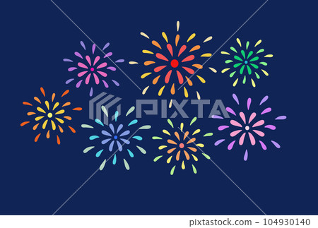 夜空綻放的煙花02 夜空綻放的煙花02 104930140