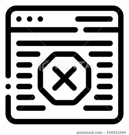 Ad Blocker Icon. Digital marketing concept. Outline icon Ad Blocker Icon. Digital marketing concept. Outline icon 104931044