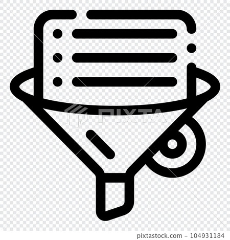 Filter Icon. Digital marketing concept. Outline icon Filter Icon. Digital marketing concept. Outline icon 104931184