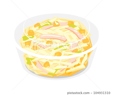 Cup salad and coleslaw 104931310