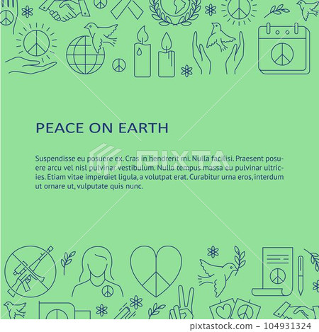 Peace on Earth line banner 104931324