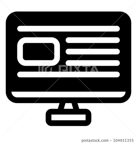 Web Design Icon. Digital marketing concept. Outline icon Web Design Icon. Digital marketing concept. Outline icon 104931355