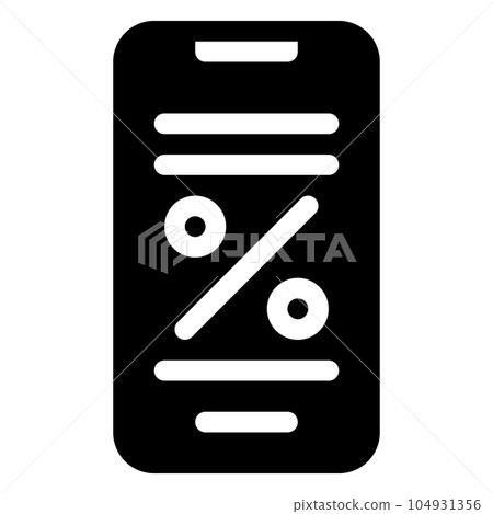 Discount Icon. Digital marketing concept. Outline icon Discount Icon. Digital marketing concept. Outline icon 104931356