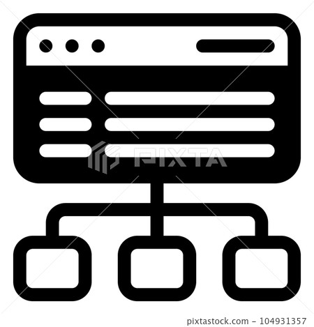 Sitemap Icon. Digital marketing concept. Outline icon Sitemap Icon. Digital marketing concept. Outline icon 104931357