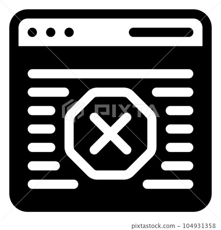 Ad Blocker Icon. Digital marketing concept. Outline icon Ad Blocker Icon. Digital marketing concept. Outline icon 104931358