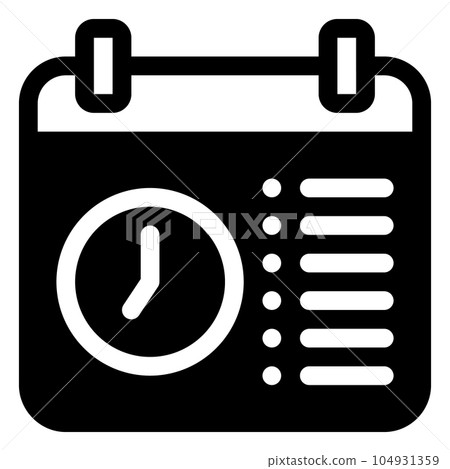 Schedule Icon. Digital marketing concept. Outline icon Schedule Icon. Digital marketing concept. Outline icon 104931359
