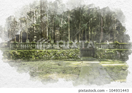 Watercolor-style Koriyama Castle Ruins Toshun-ji Temple Akitakata City, Hiroshima Prefecture Watercolor-style Koriyama Castle Ruins Toshun-ji Temple Akitakata City, Hiroshima Prefecture 104931443
