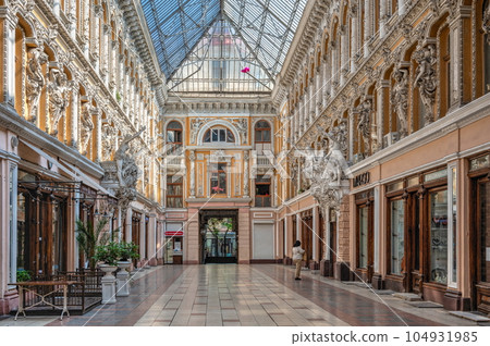 Interior courtyard of the historical building Passage in Odessa, Ukraine 104931985