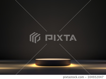 Modern Luxury Product Showcase. Elegant Interior Concept Mockup with Lighting Effect Modern Luxury Product Showcase. Elegant Interior Concept Mockup with Lighting Effect 104932047