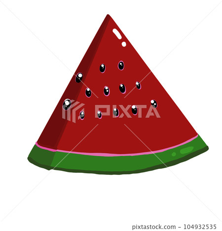 Watermelon isolated on a white background  104932535