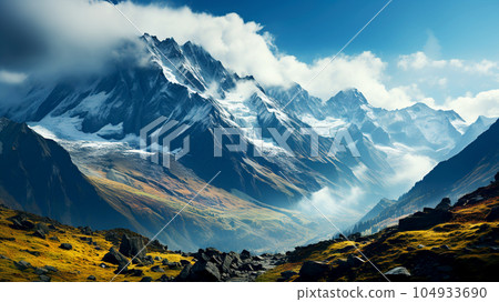 Beautiful rocky terrain. Mountain landscape. Beautiful rocky terrain. Mountain landscape. 104933690