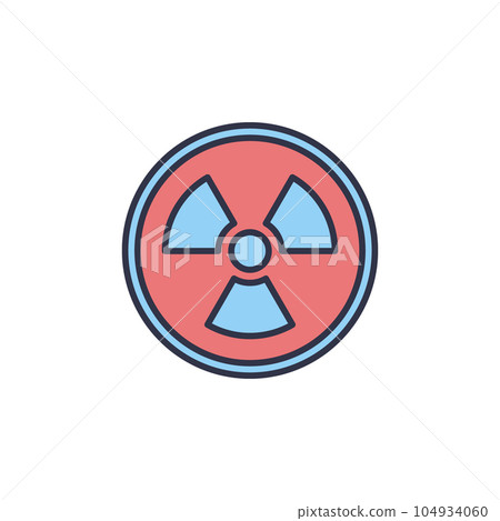 Radiation vector concept round colored modern icon Radiation vector concept round colored modern icon 104934060