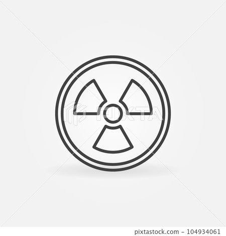 Radiation vector concept round icon in thin line style 104934061