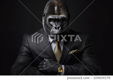 Gorilla businessman "AI-generated image" Gorilla businessman "AI-generated image" 104934376