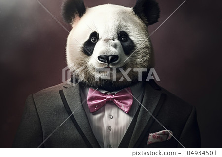 Panda businessman "AI generated image" 104934501