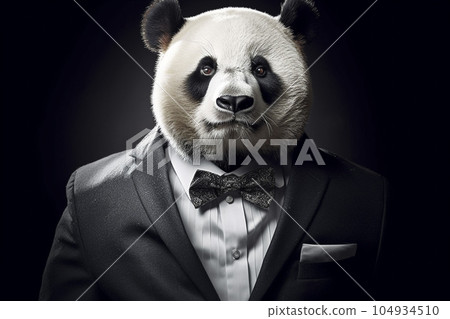 Panda businessman "AI generated image" 104934510