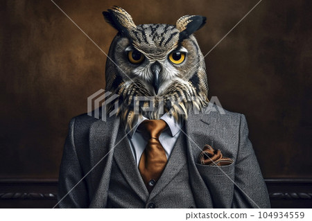 Owl businessman "AI generated image" Owl businessman "AI generated image" 104934559