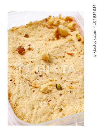 Halva Turkish sweet made from sunflower seeds 104934834